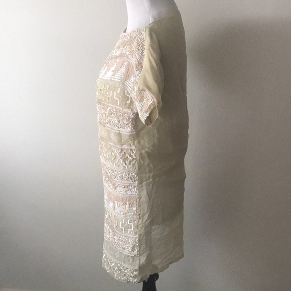 Anthropologie Sequined Embroidered Dress - Picture 3 of 5